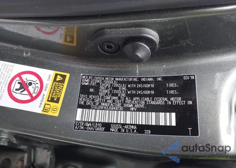 2018 Toyota Highlander z USA, uszkodzony, nr VIN 5TDJZRFH3JS849730